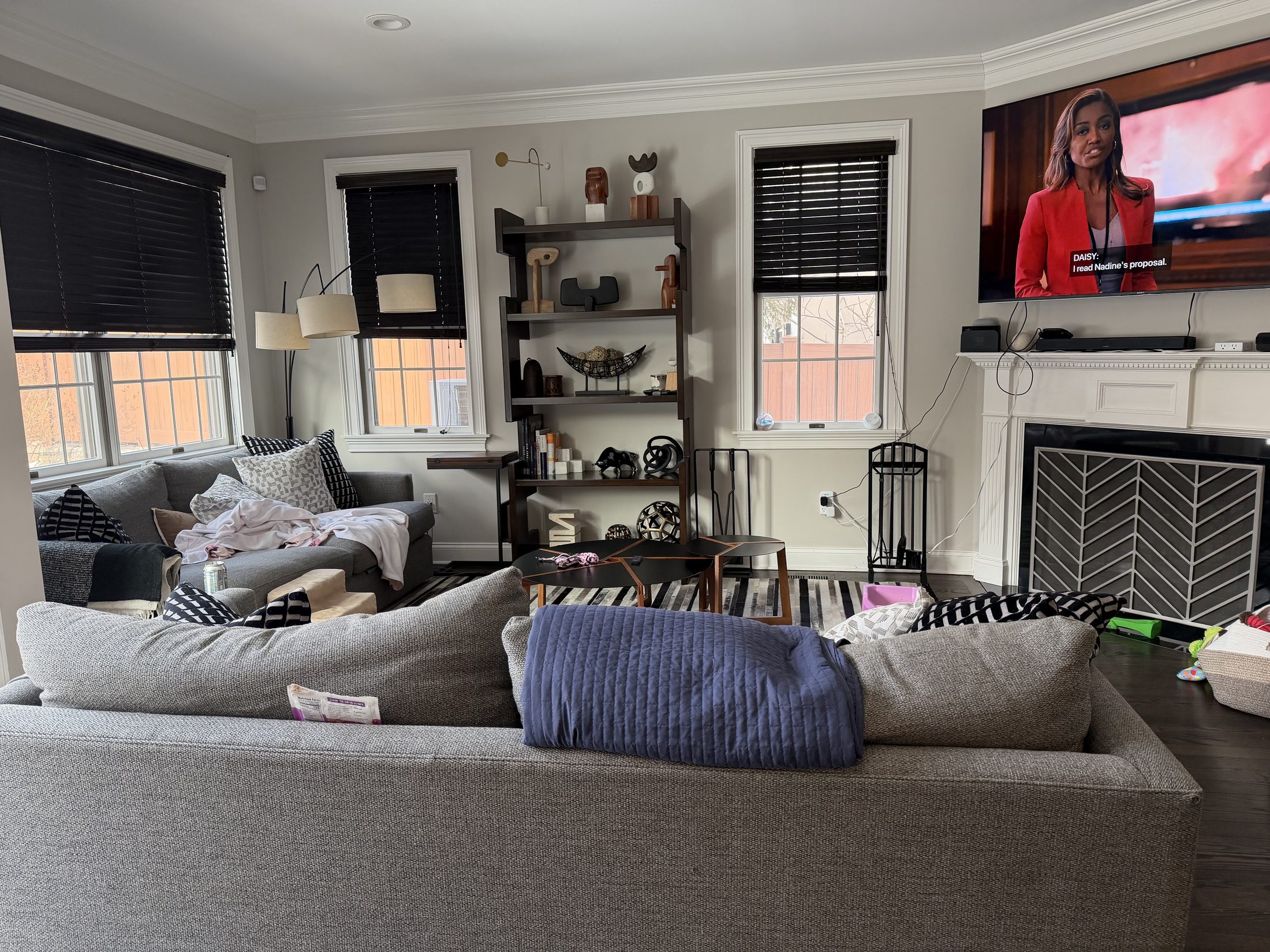 Living room before cleaning